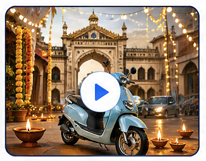 Lucknow Hindi festive scooter ad
